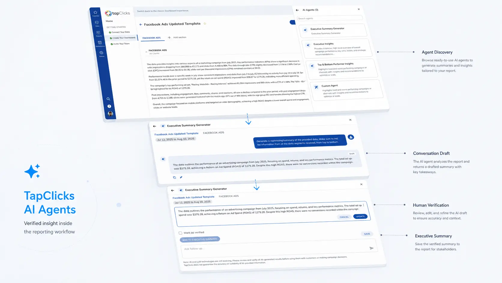 TapClicks AI Agents annotated exploded-view case study cover